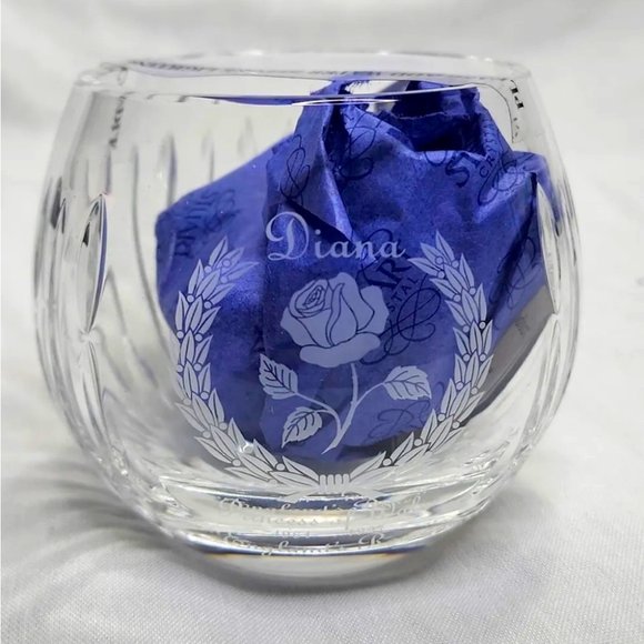 Vintage Stuart Crystal Diana "Princess of Wales" Tealight Candle Holder Bowl - Picture 1 of 4